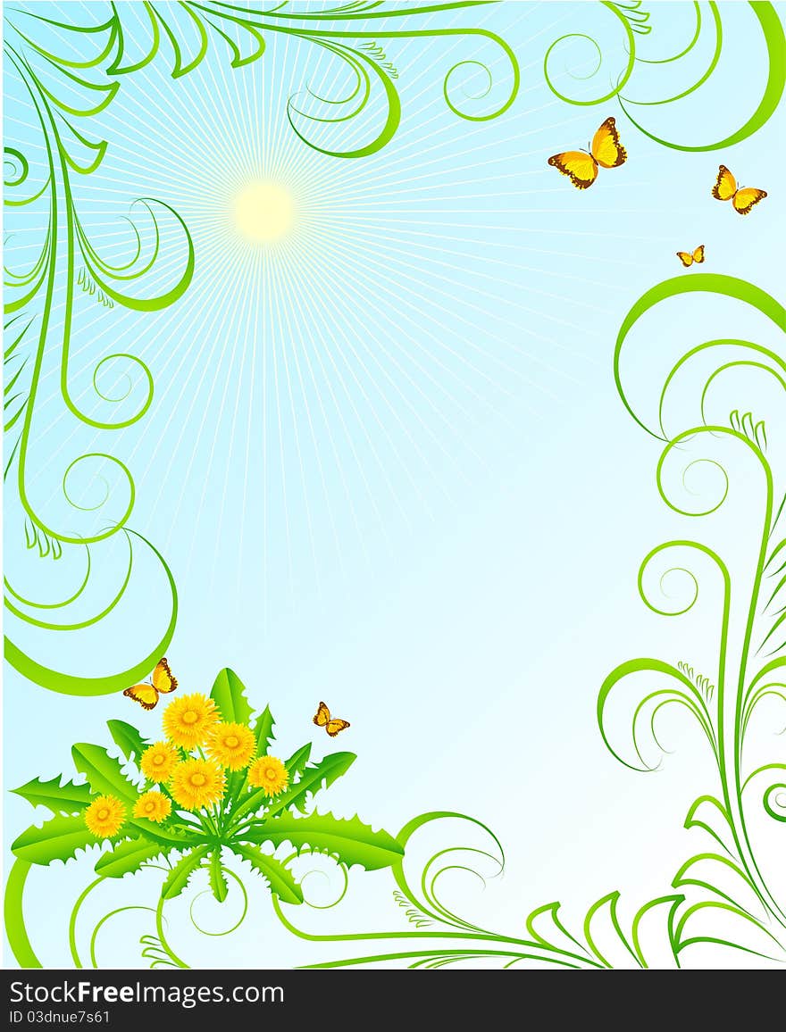 The vector illustration contains the image of Easter frame