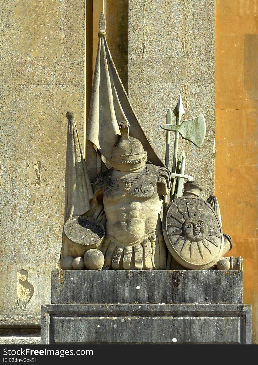 Blenheim Palace. The sculpture at the entrance.