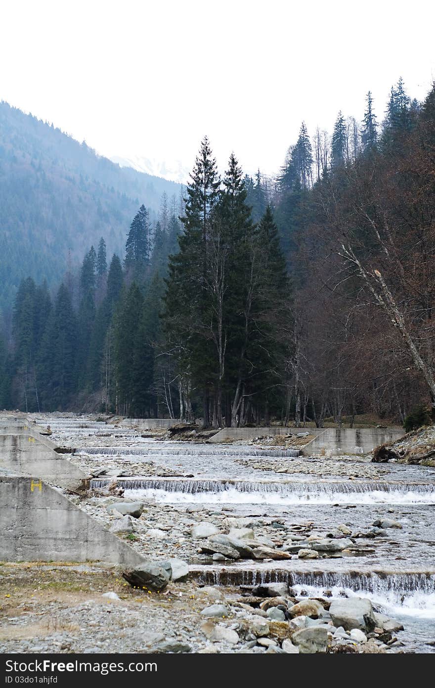 Small river and water fall