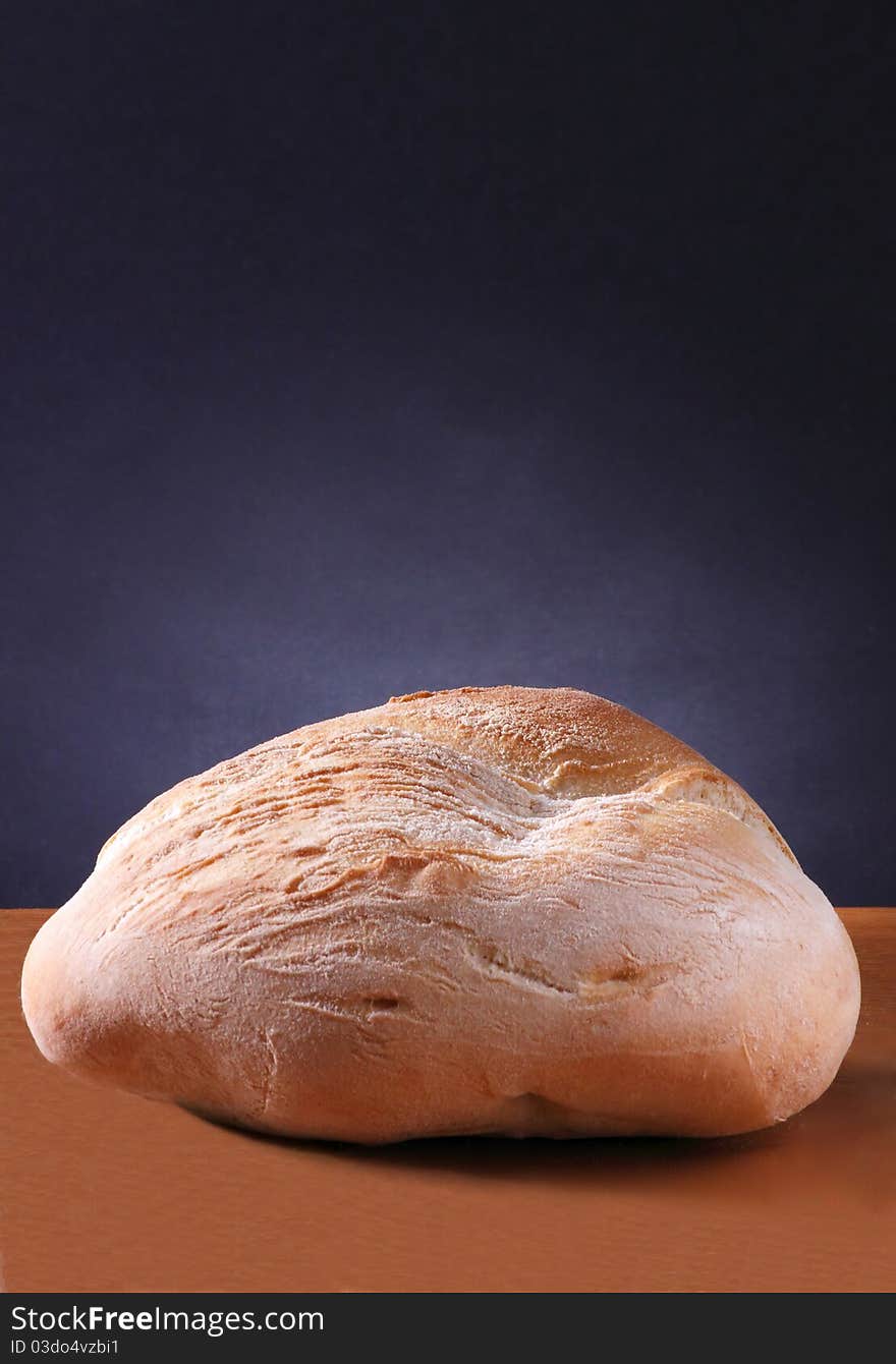 Close-up of some bread on a wood table