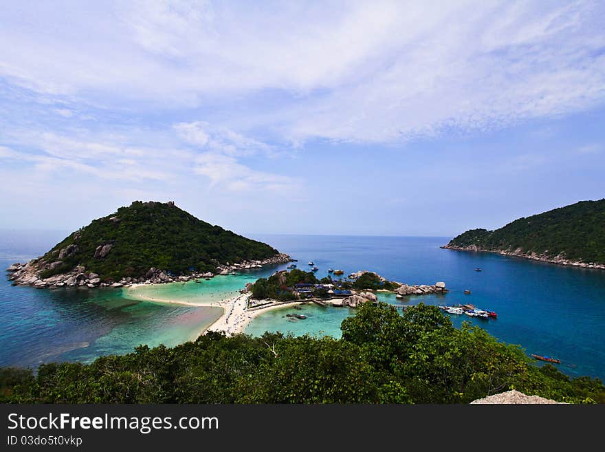 View point on top of Koh Nangyuan. View point on top of Koh Nangyuan