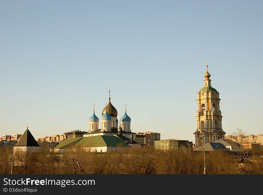 Novospassky Monastery At Sunset