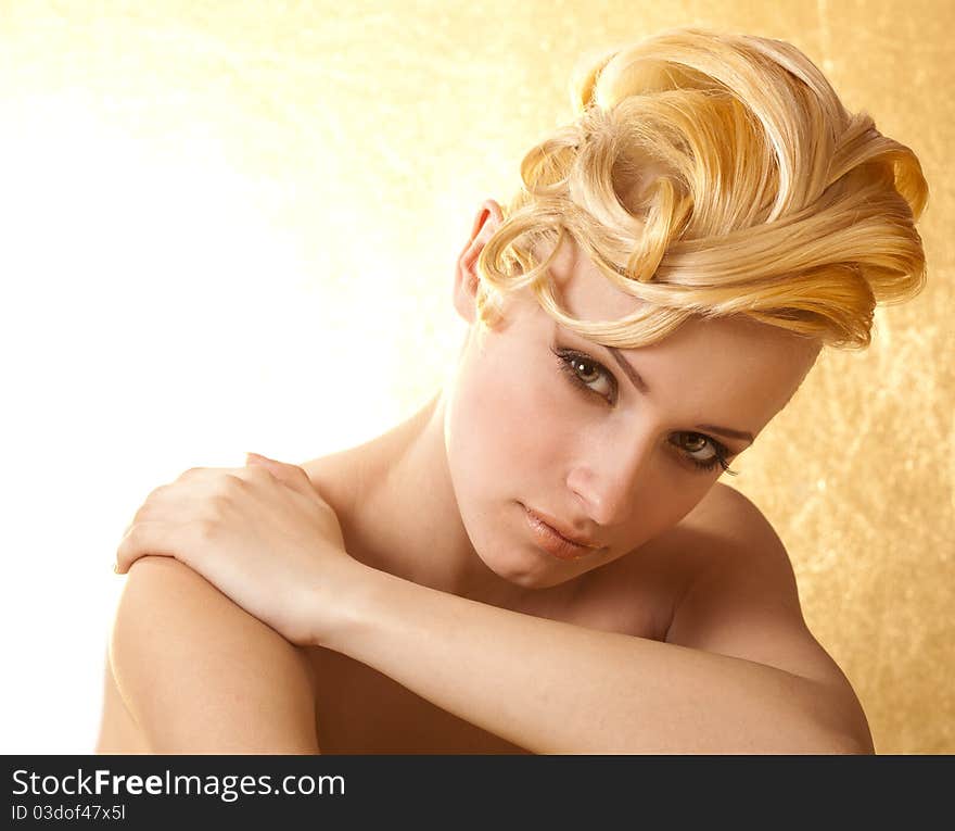 Beautiful Young girl blonde hair. Beautiful Young girl blonde hair