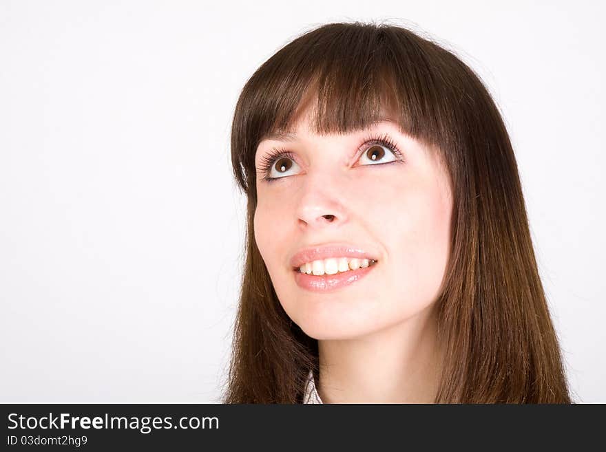 Young pretty woman studio portrait. Young pretty woman studio portrait