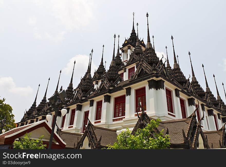 The metal palace called Loha Prasart in Bangkok, Thailand. The metal palace called Loha Prasart in Bangkok, Thailand