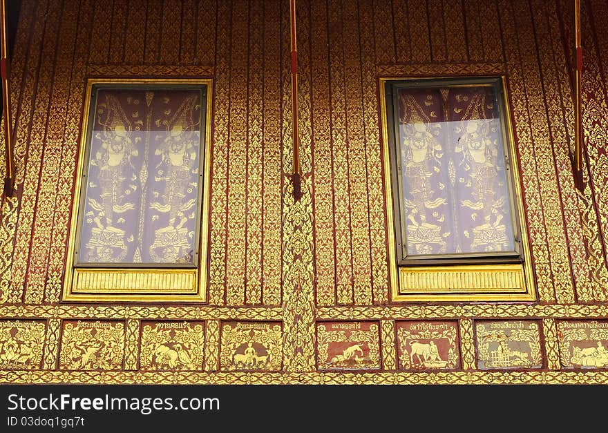 Window of thai pavilion