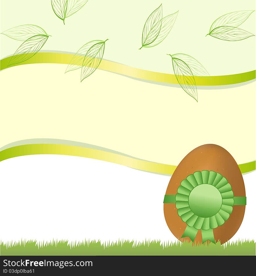 Easter card with egg and tape illustration