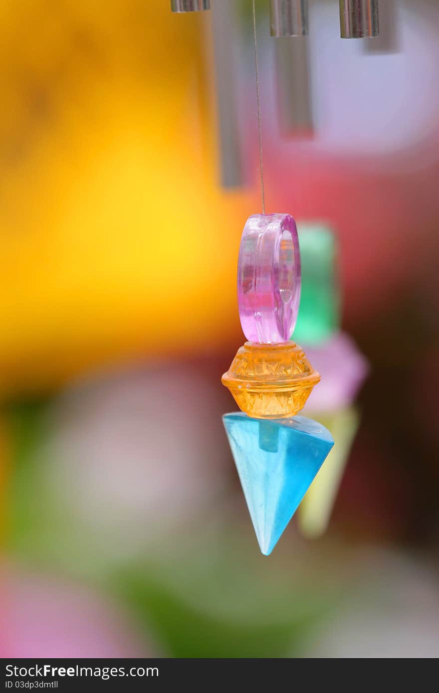 Close up shot of colorful decorative crystals