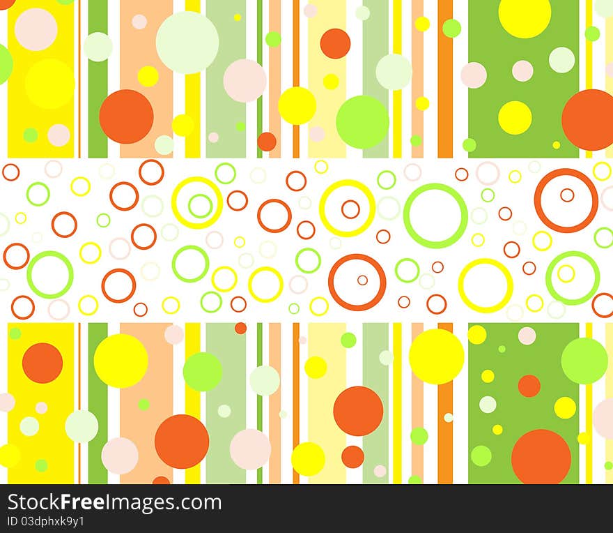 Colorful background with retro dots