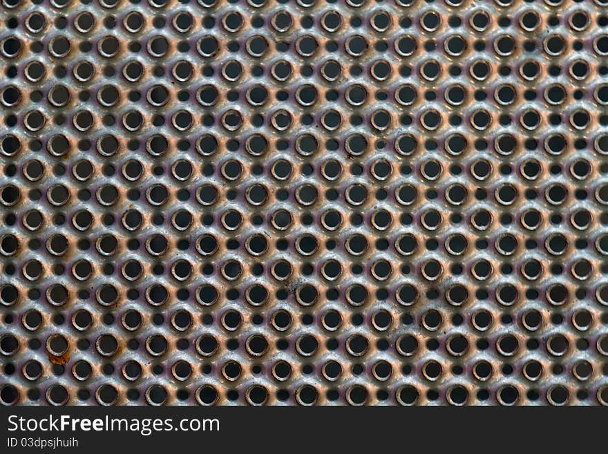 Round Perforated Metal Plate Texture