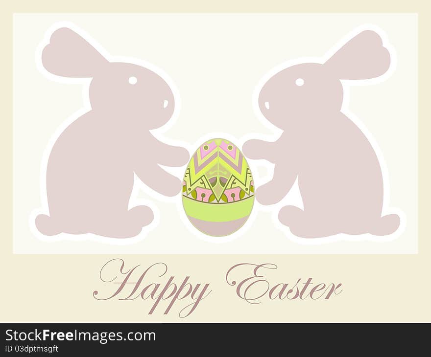 Design of Easter greeting card