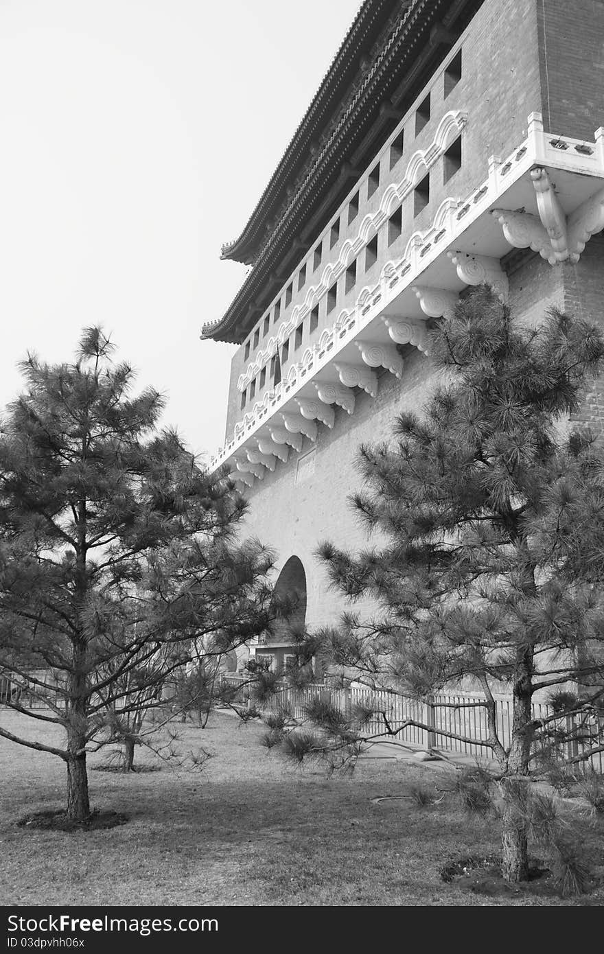 The oldbuilding, the Zhengyan gate of Beijing, China, 12/03/2011. The oldbuilding, the Zhengyan gate of Beijing, China, 12/03/2011