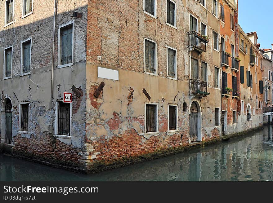 Grand Channel Palace in Venice during the sunny day.