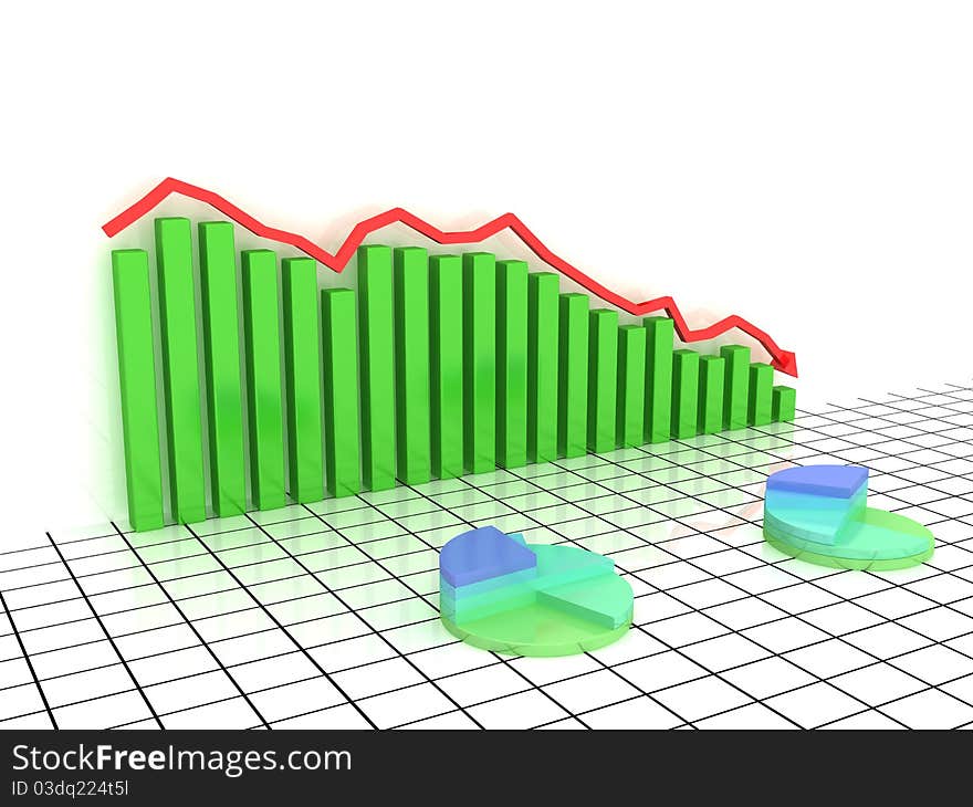 Economic graph of incidence of the green boxes on the mirror surface №2