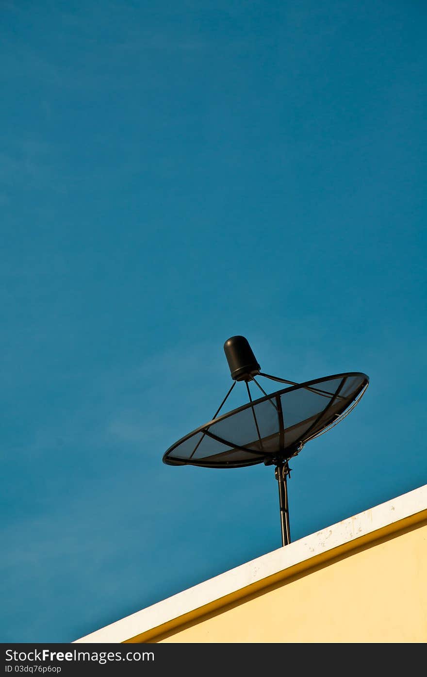 Satellite dish on roof