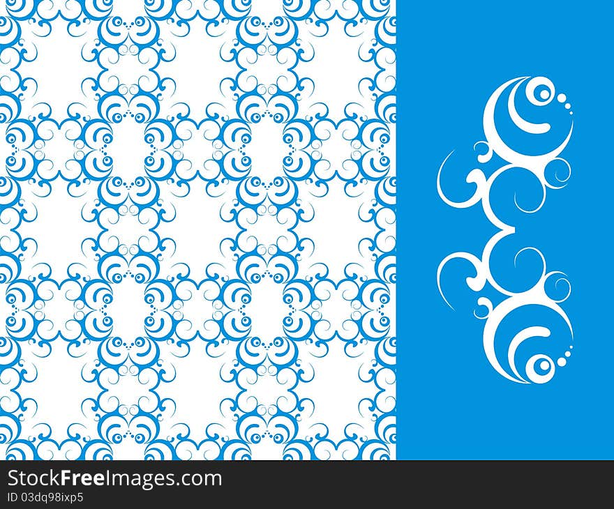 Interesting decorative pattern of curls on white. Interesting decorative pattern of curls on white