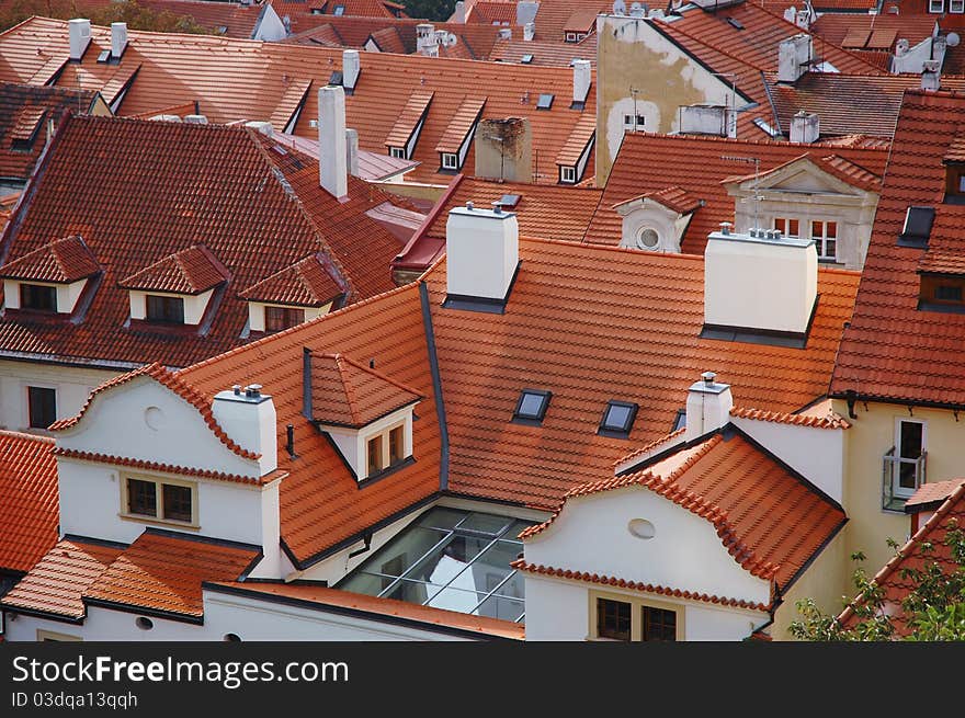 The roofs of Prague