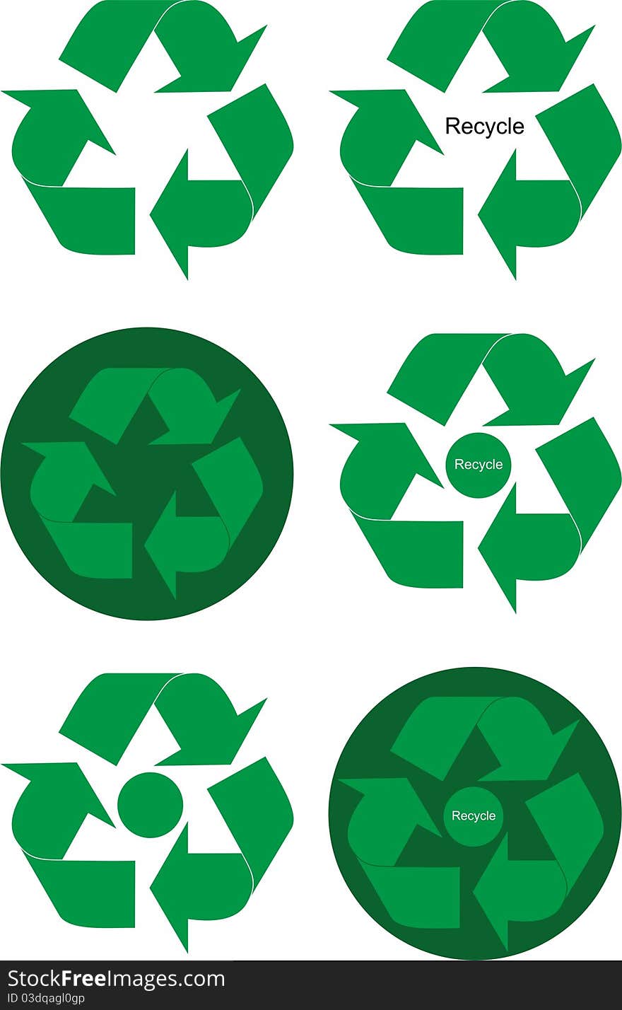 Design elements of green recycle arrows. Design elements of green recycle arrows