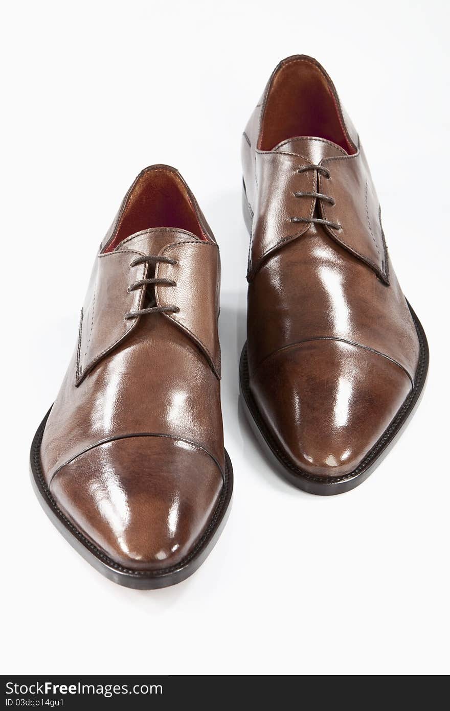 Brown leather shoes