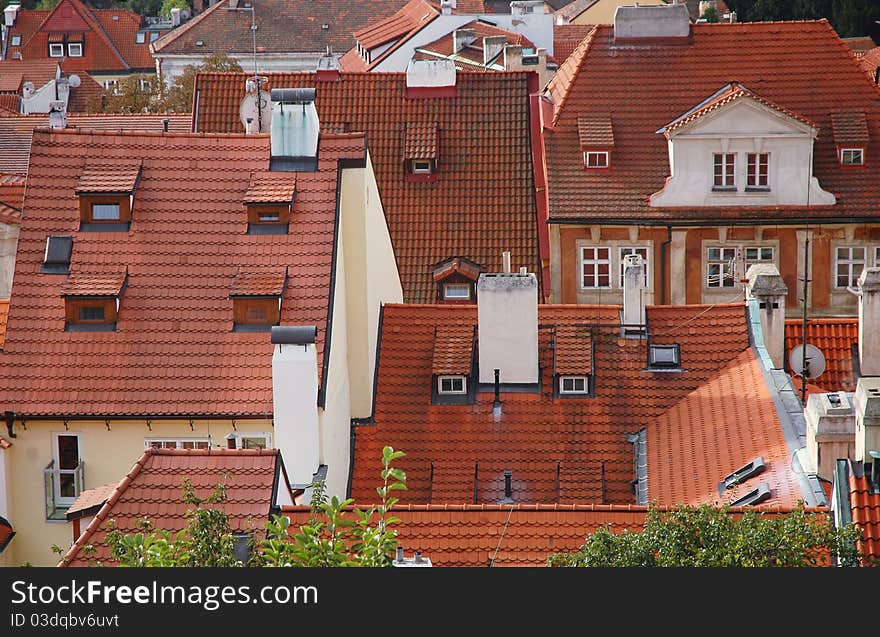 The roofs of Prague