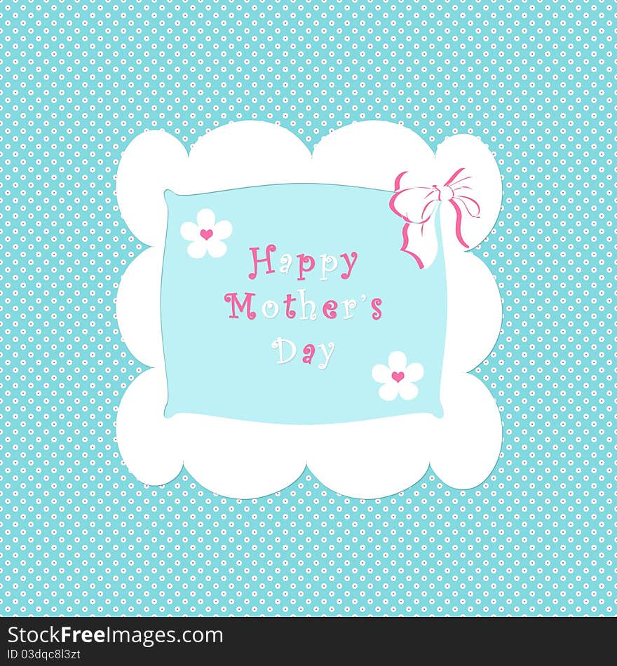 Happy mother's day card with flowers