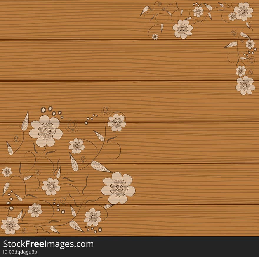 Floral wallpaper illustration beautiful decorative