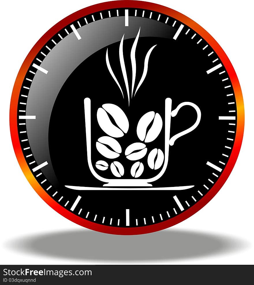 Logo-time drink hot coffee. Logo-time drink hot coffee