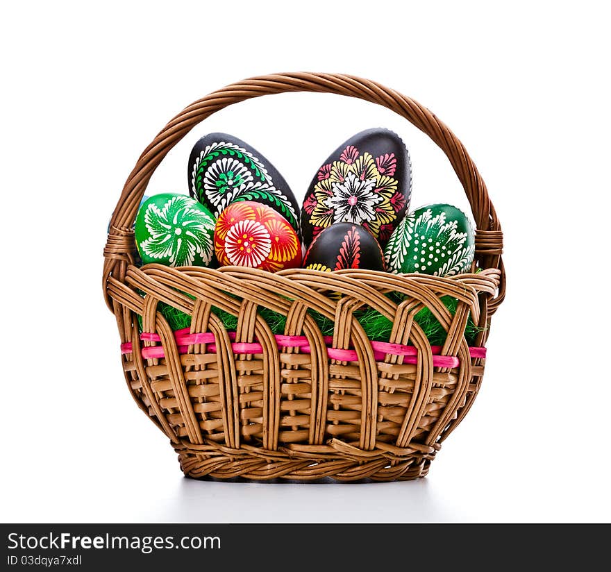 Eggs in Easter Basket