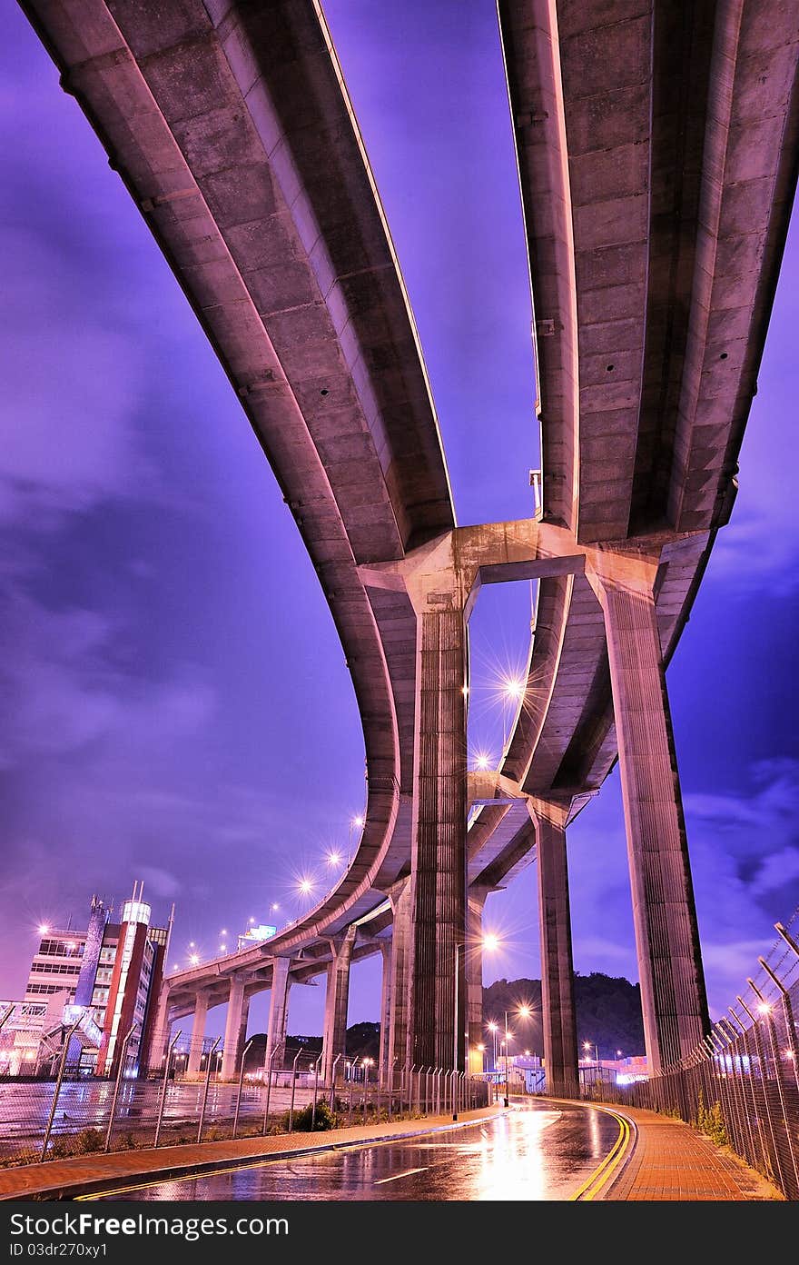 Night Scene Under The Bridge