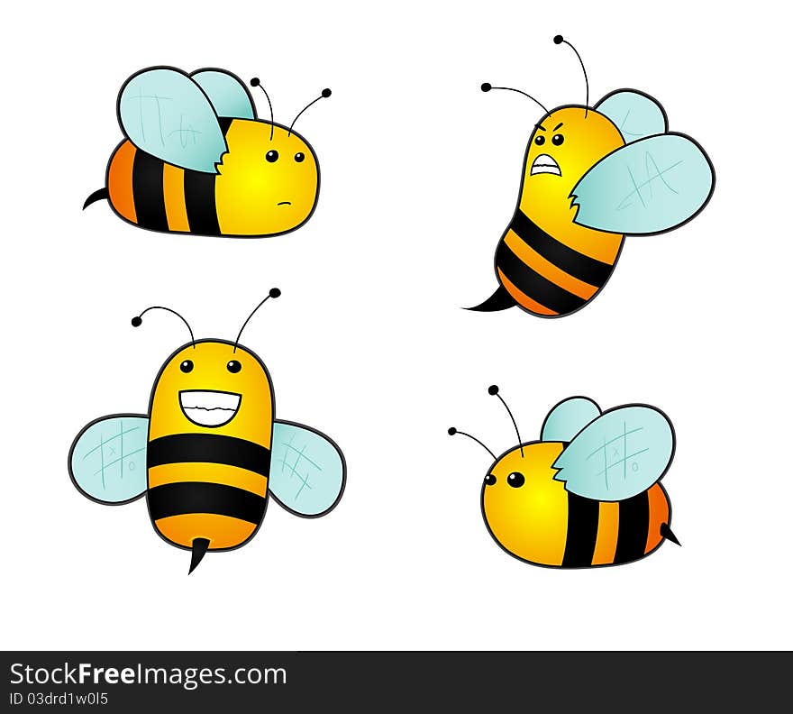 Cartoon Bees