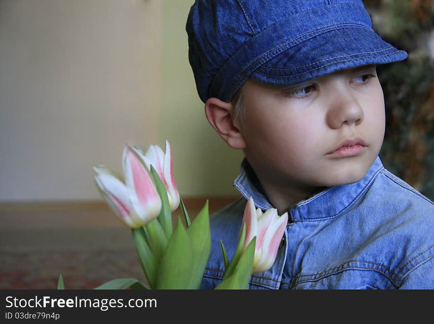 Boy With Tulips