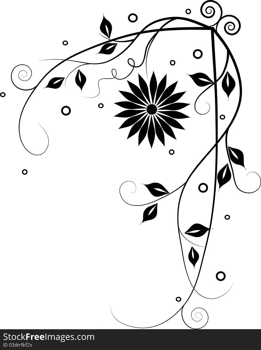 Floral elements for design, illustration