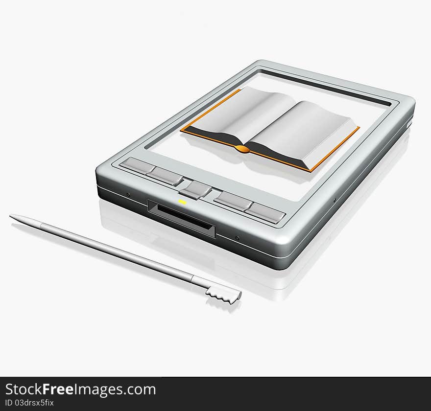 Pocket pc on white background