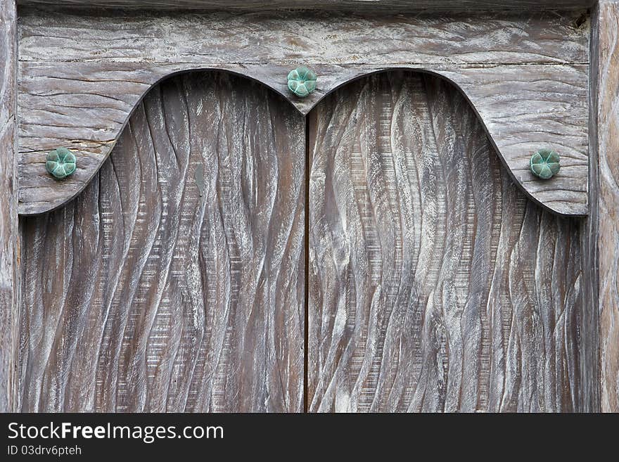 Wooden door frame with a pattern. Wooden door frame with a pattern