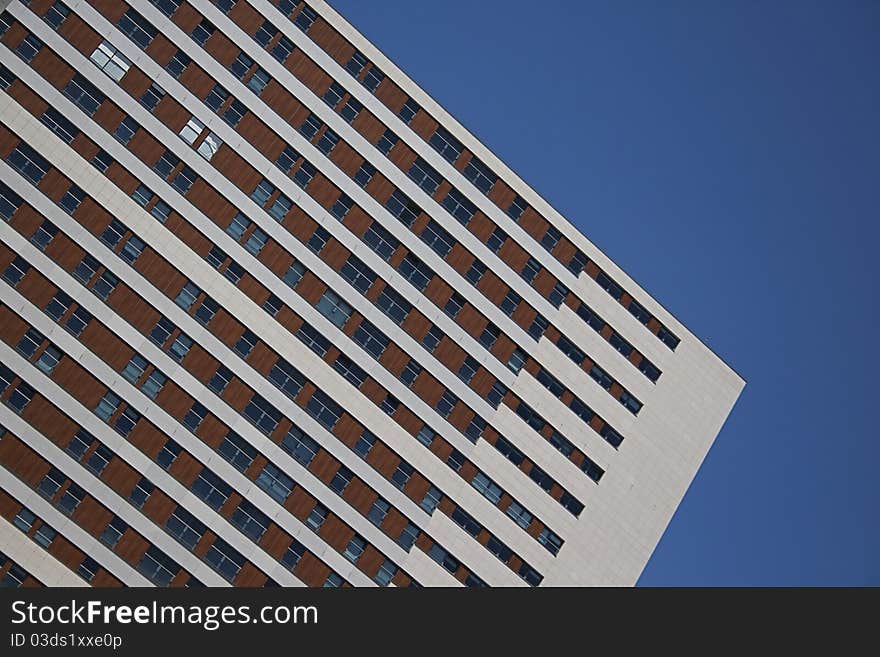 White office building in business district