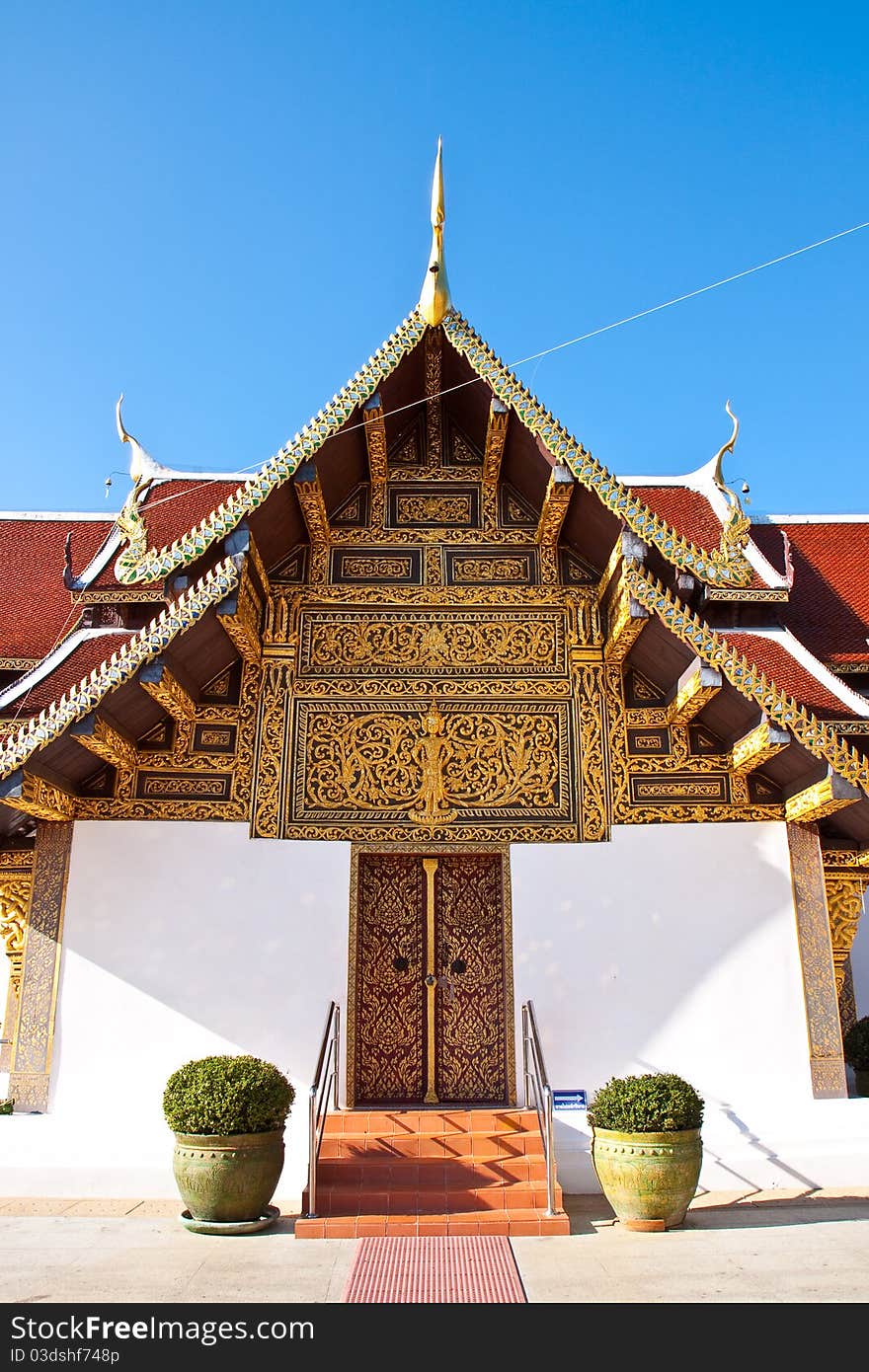 The sanctuary in Thai temple