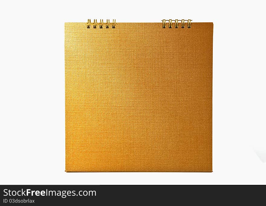 Bank brown desk calendar on white background