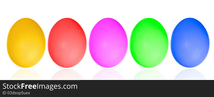 Easter Eggs isolated on white background