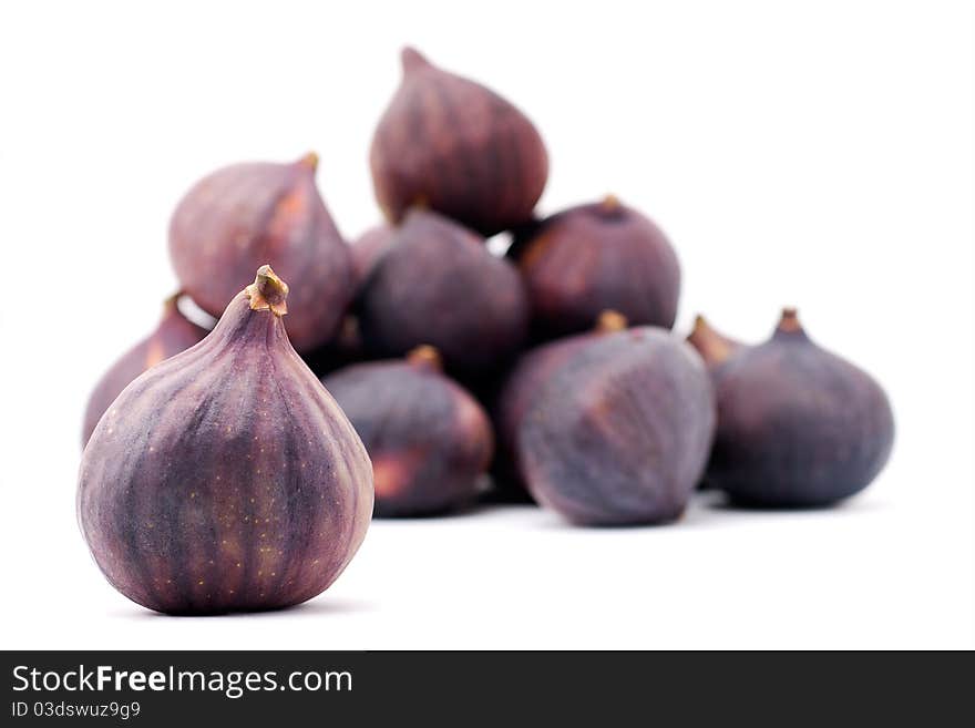 One fig isolated on a white background