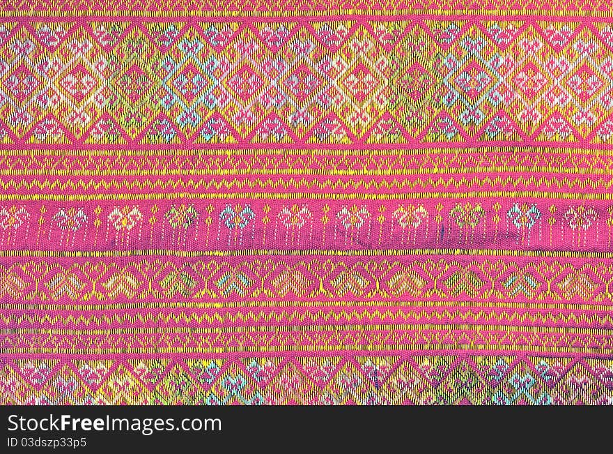 Vintage traditional Thai handmade fabric texture background. Vintage traditional Thai handmade fabric texture background