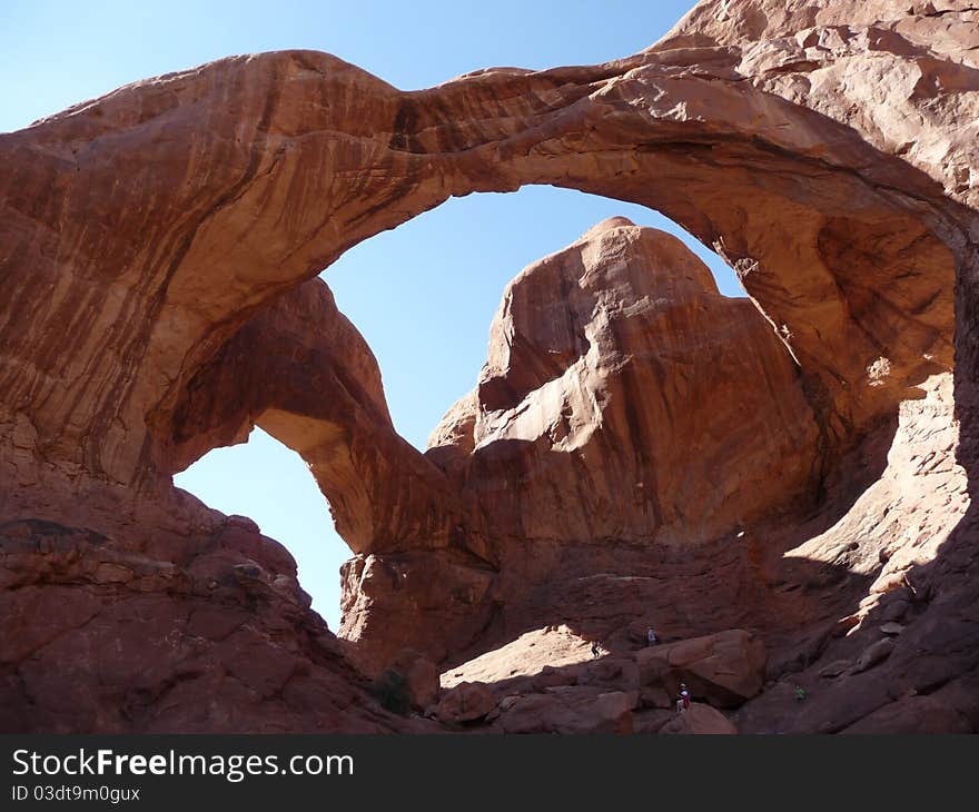 Double Arch; 3 holes in rock