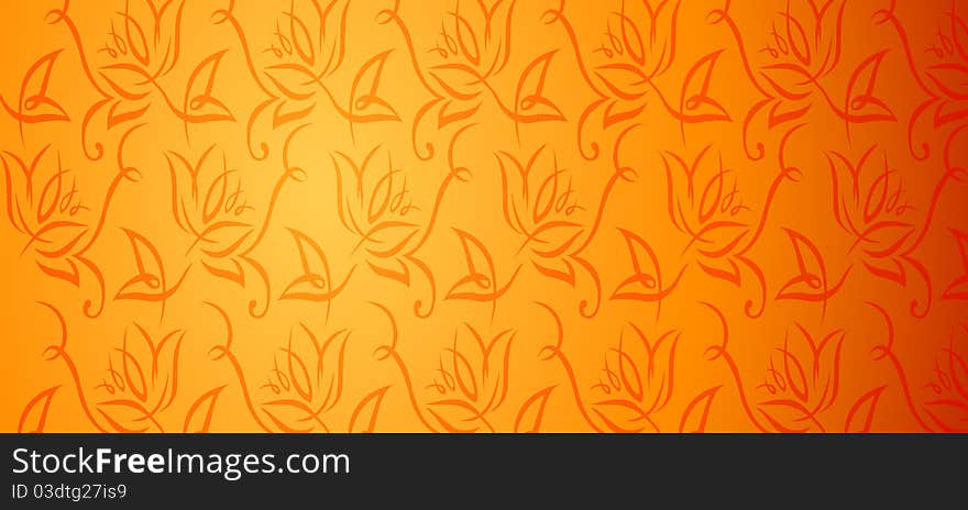 Seamless floral background art design