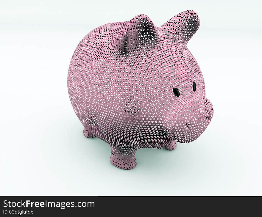 Piggy bank isolated on white background