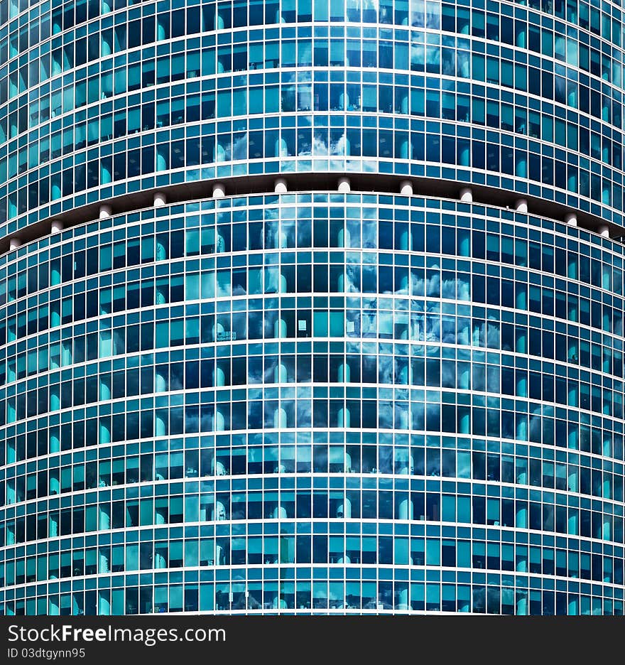 Glass wall of the office building. Glass wall of the office building