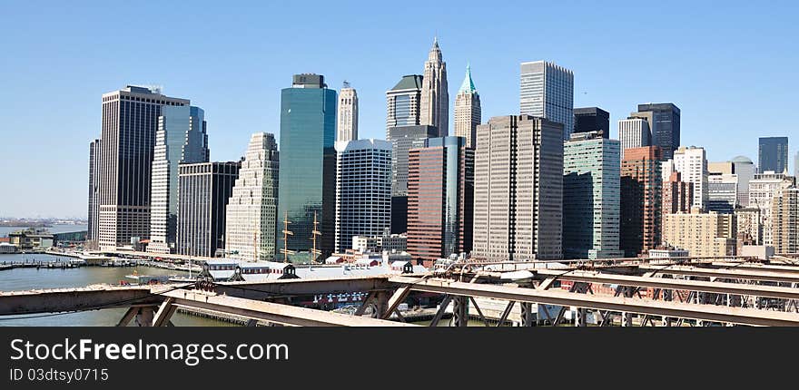 New York City Skyline at night. New York City Skyline at night