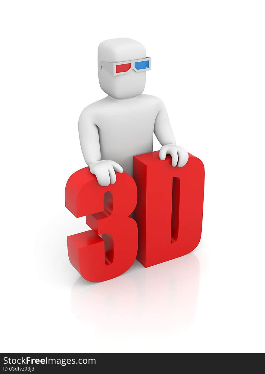 Person With 3d Glasses