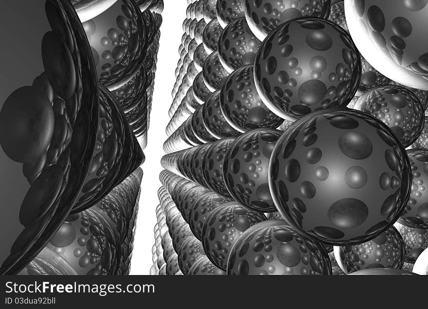 Abstract 3D spheres background