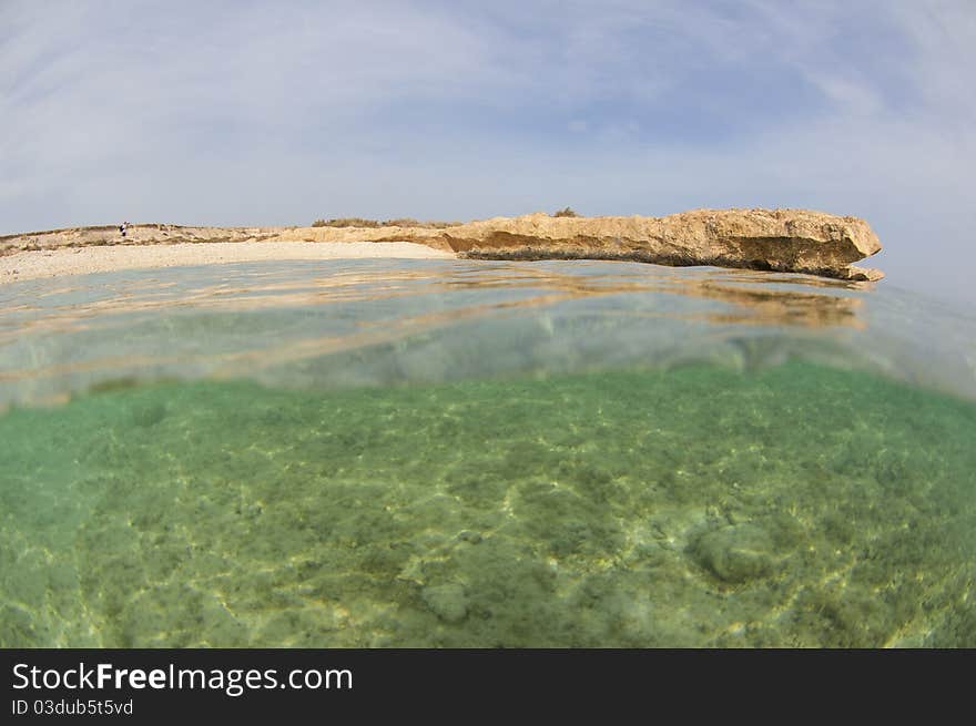 View of a tropical island