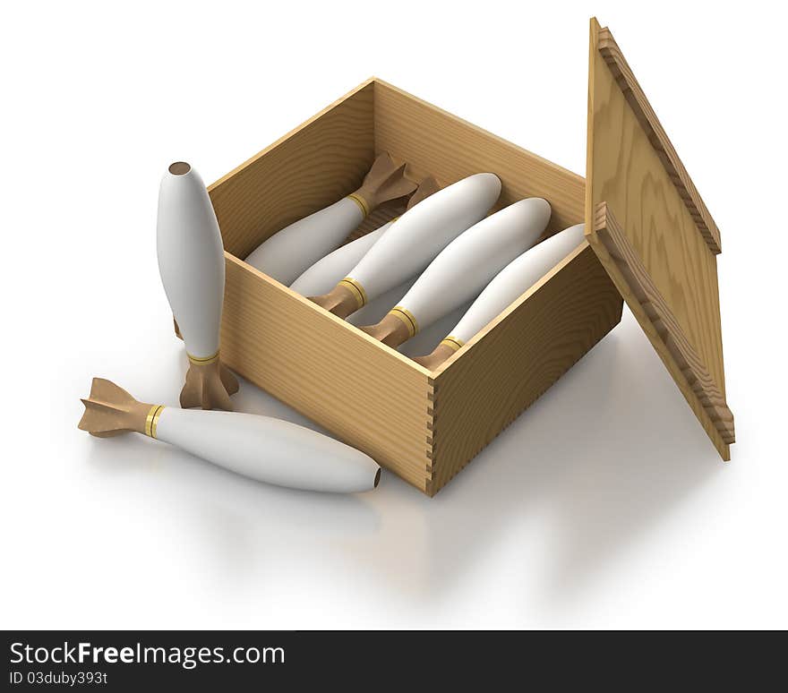 Cigarette Bombs On White Background