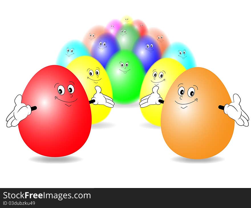 A group of happiest eggs